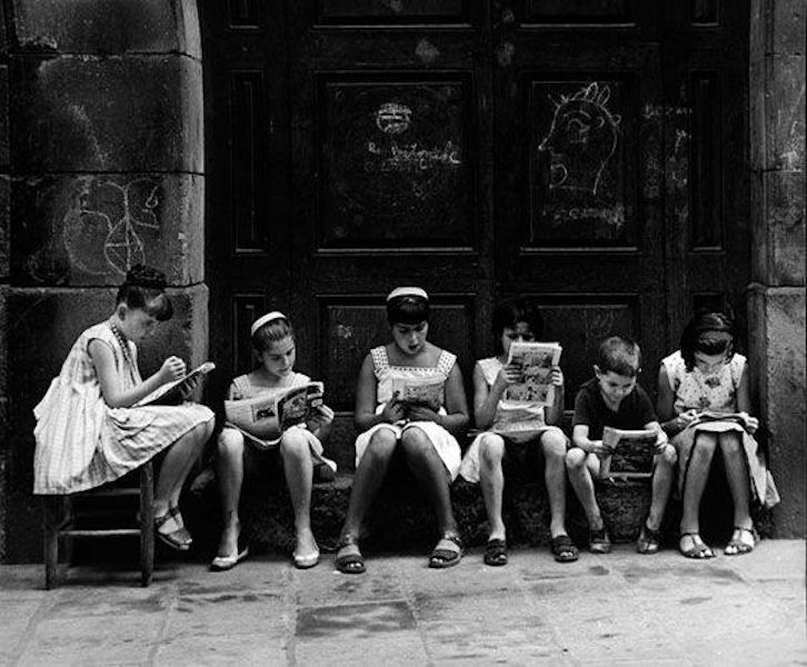 "Pasión por la lectura". Eugeni Forcano. Barcelona-1962
